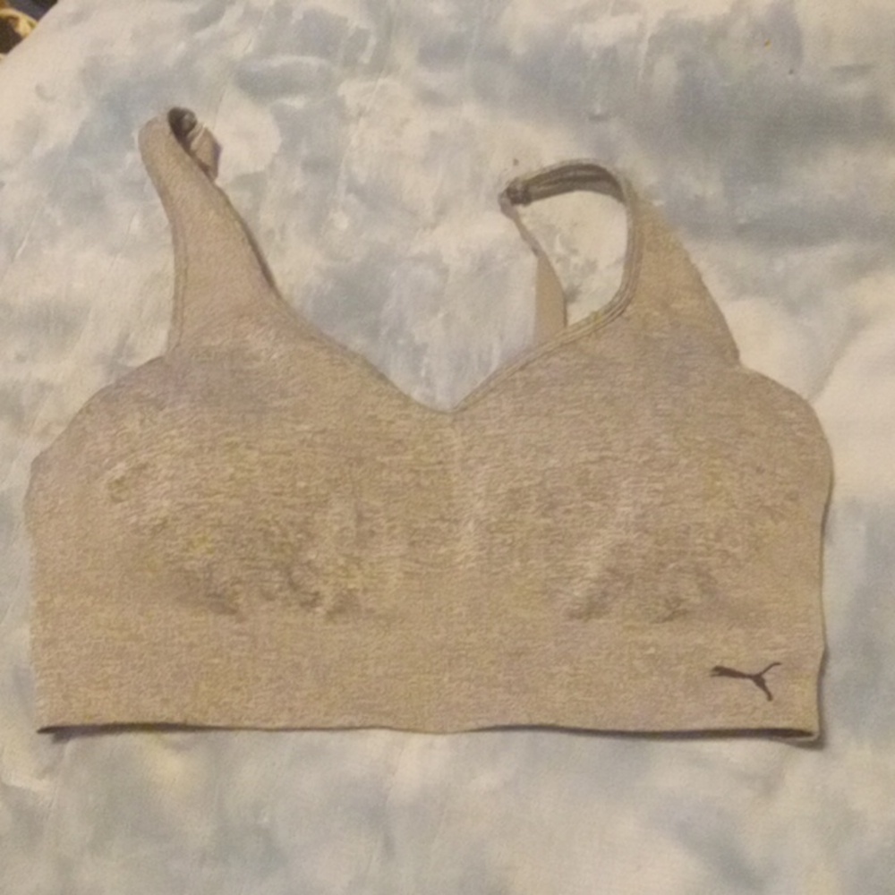 puma extra large gray sports bra